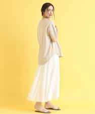 OLHHM10080 eur3(エウルキューブ) 【大きいサイズ/a.v.v×eur3】シアーコットンスカート ホワイト(90)