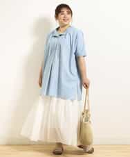OLHHM10080 eur3(エウルキューブ) 【大きいサイズ/a.v.v×eur3】シアーコットンスカート ホワイト(90)