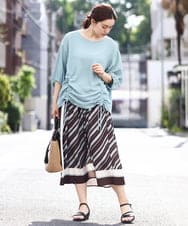 OLHHV15129 eur3(エウルキューブ) 【大きいサイズ】パネルスカート ダークブラウン(87）