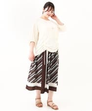 OLHHV15129 eur3(エウルキューブ) 【大きいサイズ】パネルスカート ダークブラウン(87）