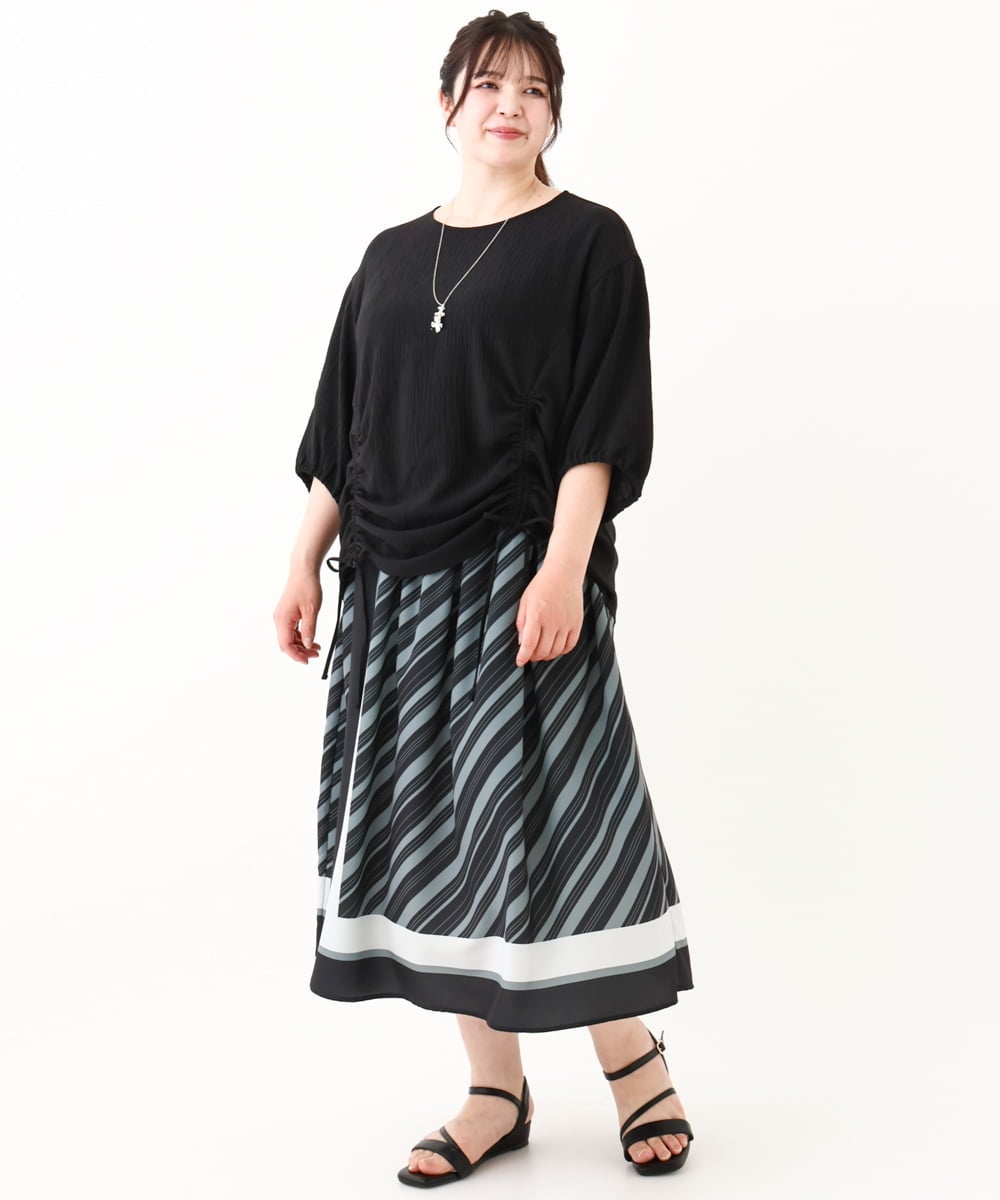OLHHV15129 eur3(エウルキューブ) 【大きいサイズ】パネルスカート ブラック(94)