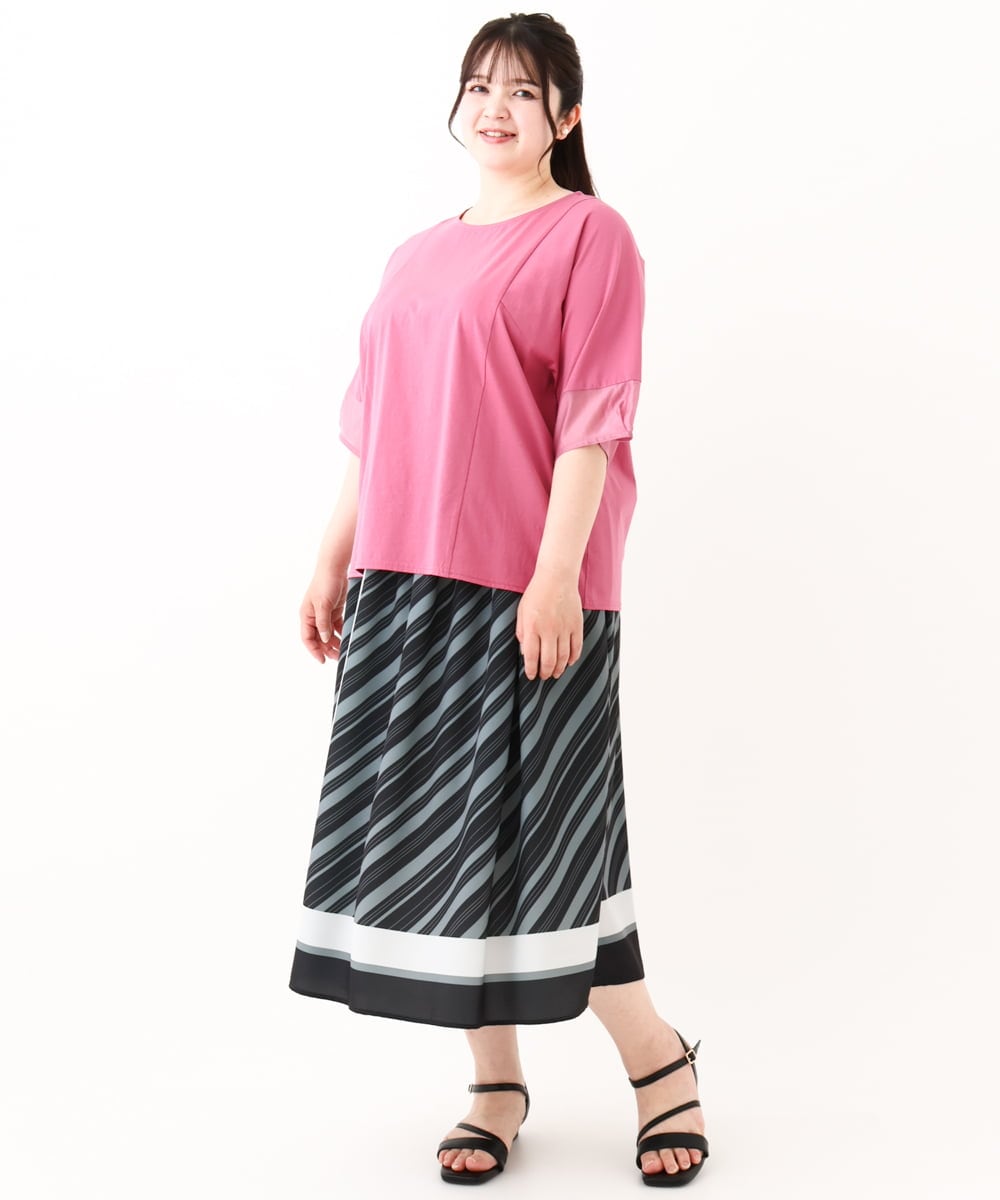 OLHHV15129 eur3(エウルキューブ) 【大きいサイズ】パネルスカート ブラック(94)