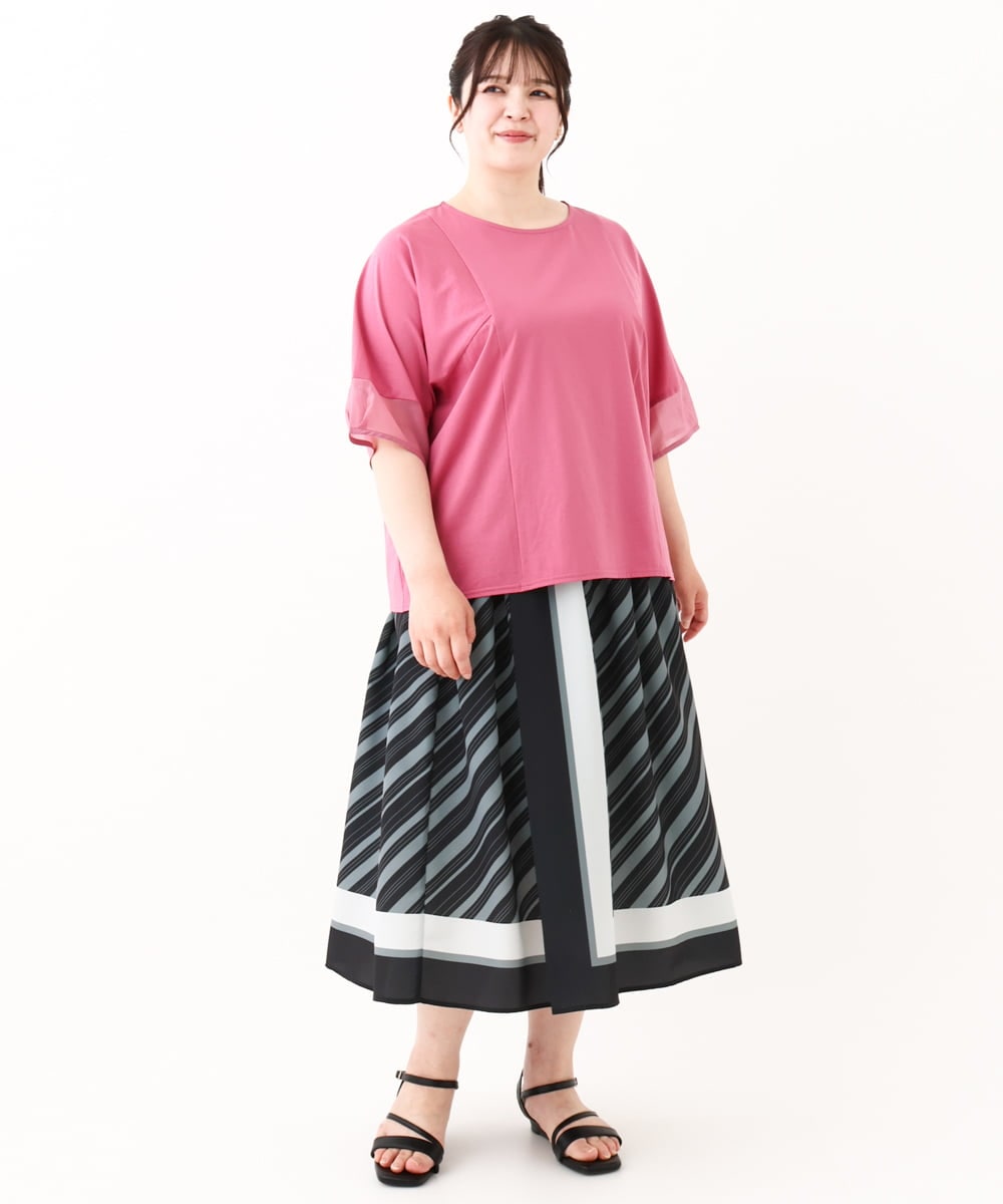 OLHHV15129 eur3(エウルキューブ) 【大きいサイズ】パネルスカート ブラック(94)