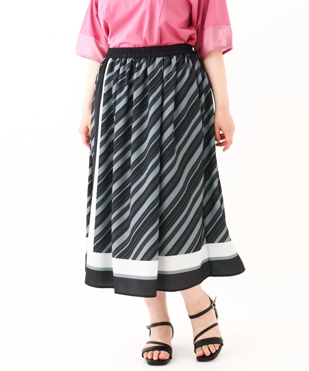OLHHV15129 eur3(エウルキューブ) 【大きいサイズ】パネルスカート ブラック(94)