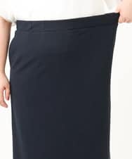 OLHIA14109 eur3(エウルキューブ) 【大きいサイズ】カットジョーゼットナロースカート ネイビー(57)