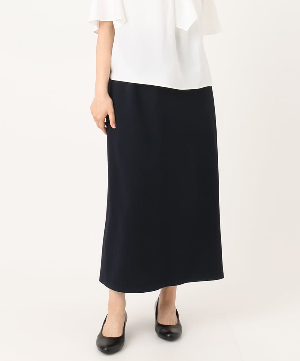 OLHIA14109 eur3(エウルキューブ) 【大きいサイズ】カットジョーゼットナロースカート ネイビー(57)