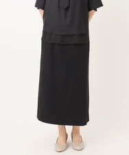 OLHIA14109 eur3(エウルキューブ) 【大きいサイズ】カットジョーゼットナロースカート ブラック(94)
