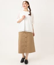 OLHIA15109 その他 【予約】【大きいサイズ】フロントボタンタイトスカート ベージュ(82)