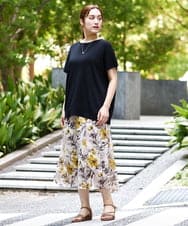 OLHIA18119 eur3(エウルキューブ) 【WEB先行販売】【大きいサイズ】フラワーフレアスカート アイボリー(80)