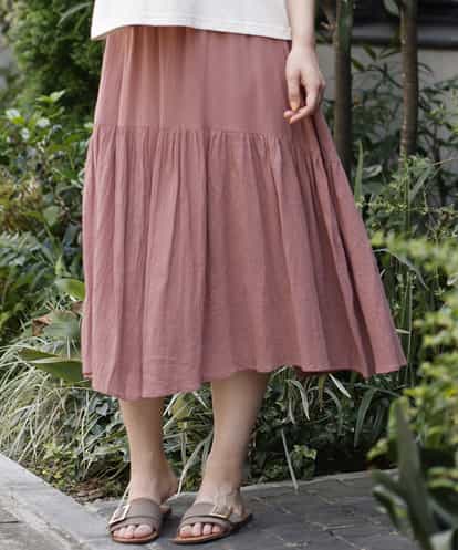OLHIM14090 eur3 【大きいサイズ】ティアードコットンスカート