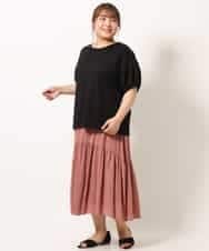 OLHIM14090 eur3(エウルキューブ) 【大きいサイズ】ティアードコットンスカート ピンク(03)