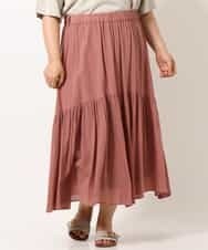 OLHIM14090 eur3(エウルキューブ) 【大きいサイズ】ティアードコットンスカート ピンク(03)