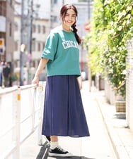 OLHIP15090 eur3(エウルキューブ) 【大きいサイズ】ドット柄マーメイドフレアスカート ブルー(55)