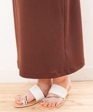 OLHIS18090 eur3(エウルキューブ) 【大きいサイズ】カットジョーゼットタイトスカート ダークブラウン(87)
