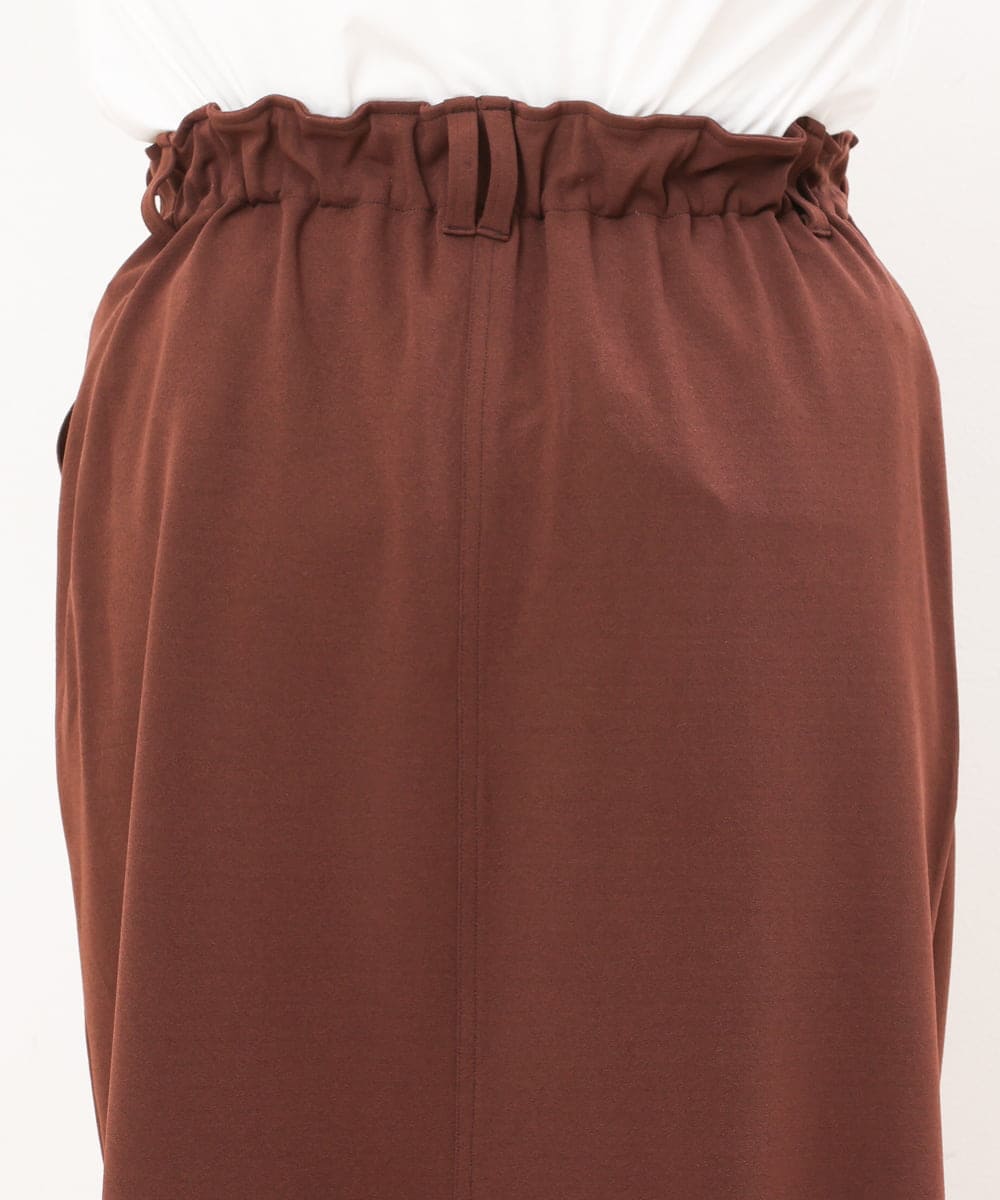 OLHIS18090 eur3(エウルキューブ) 【大きいサイズ】カットジョーゼットタイトスカート ダークブラウン(87)