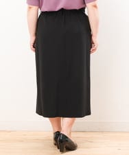 OLHIS18090 eur3(エウルキューブ) 【大きいサイズ】カットジョーゼットタイトスカート ブラック(94)