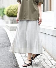 OLHIV01129 eur3(エウルキューブ) 【大きいサイズ】プリーツスカート シルバー(96)