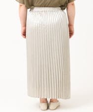 OLHIV01129 eur3(エウルキューブ) 【大きいサイズ】プリーツスカート シルバー(96)