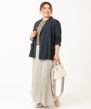 OLHIV01129 eur3(エウルキューブ) 【大きいサイズ】プリーツスカート シルバー(96)