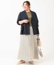 OLHIV01129 eur3(エウルキューブ) 【大きいサイズ】プリーツスカート シルバー(96)