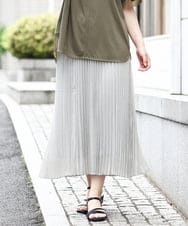 OLHIV01129 eur3(エウルキューブ) 【大きいサイズ】プリーツスカート シルバー(96)