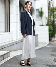 OLHIV01129 eur3(エウルキューブ) 【大きいサイズ】プリーツスカート シルバー(96)