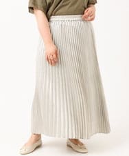 OLHIV01129 eur3(エウルキューブ) 【大きいサイズ】プリーツスカート シルバー(96)
