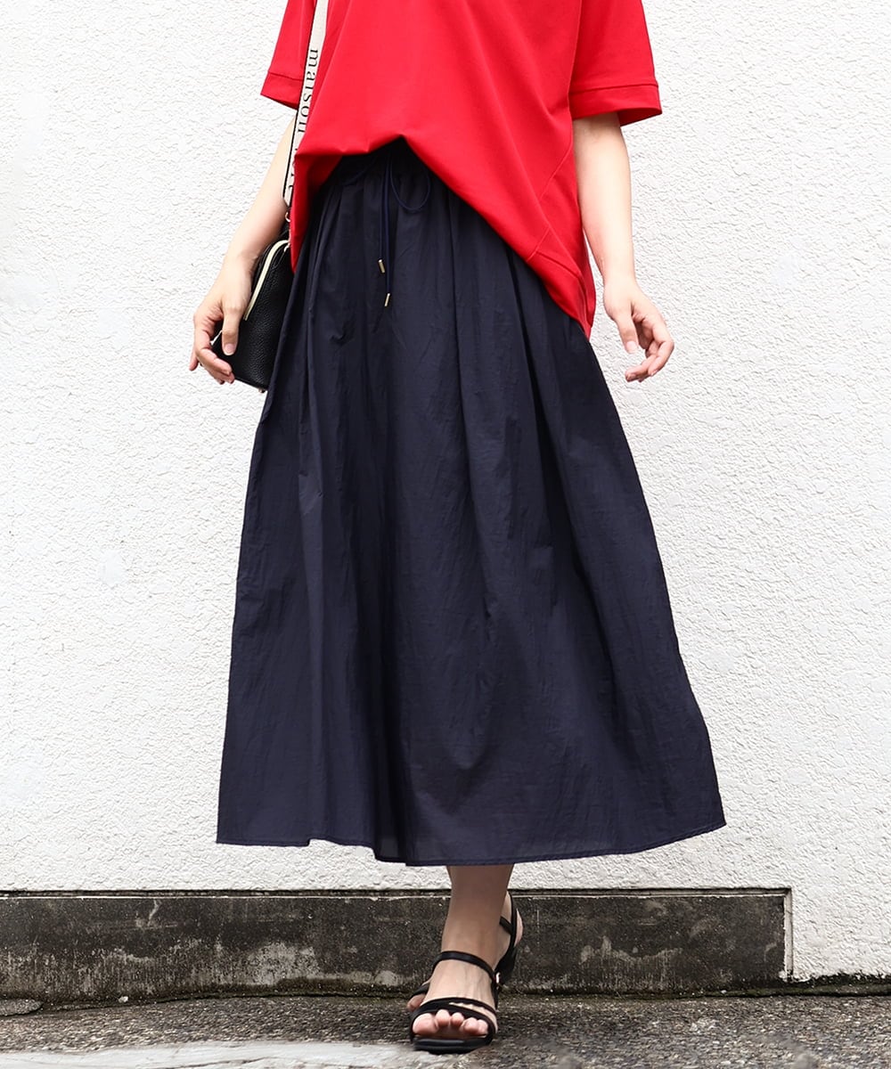 OLHIV17129 eur3(エウルキューブ) 【大きいサイズ】シアーオーガンジースカート ネイビー(57)