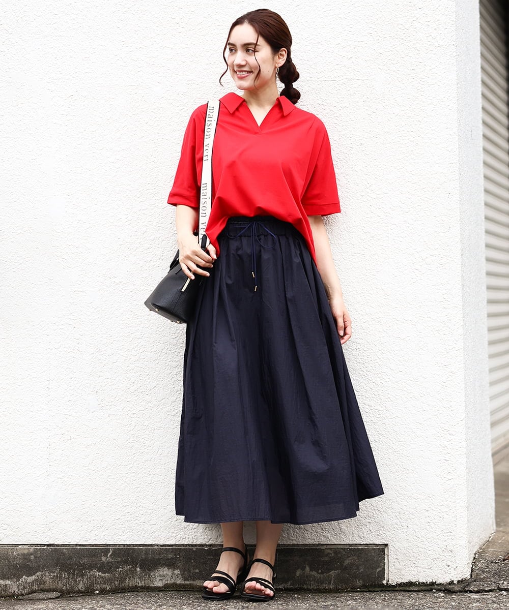 OLHIV17129 eur3(エウルキューブ) 【大きいサイズ】シアーオーガンジースカート ネイビー(57)