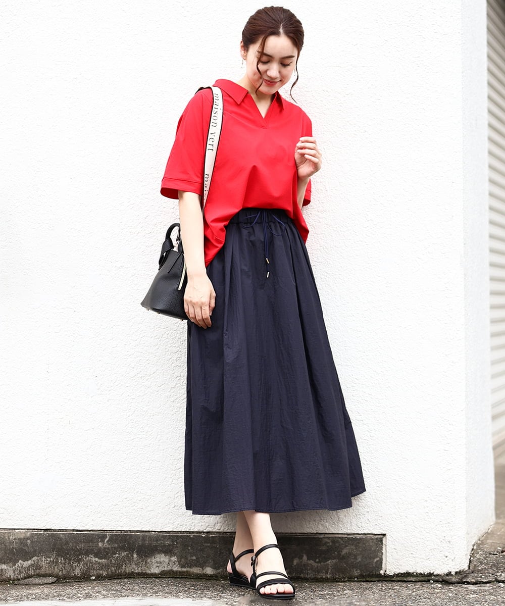 OLHIV17129 eur3(エウルキューブ) 【大きいサイズ】シアーオーガンジースカート ネイビー(57)