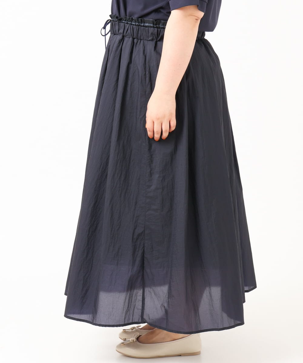 OLHIV17129 eur3(エウルキューブ) 【大きいサイズ】シアーオーガンジースカート ネイビー(57)