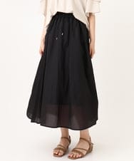 OLHIV17129 eur3(エウルキューブ) 【大きいサイズ】シアーオーガンジースカート ブラック(94)