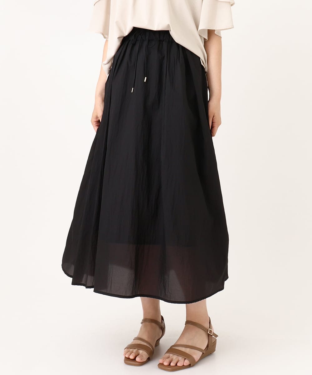 OLHIV17129 eur3(エウルキューブ) 【大きいサイズ】シアーオーガンジースカート ブラック(94)