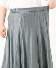 OLHIV19099 eur3(エウルキューブ) 【大きいサイズ/a.v.v×eur3】シアーシャイニースカート ライトグレー(91)