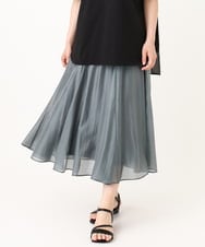OLHIV19099 eur3(エウルキューブ) 【大きいサイズ/a.v.v×eur3】シアーシャイニースカート ライトグレー(91)