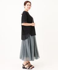 OLHIV19099 eur3(エウルキューブ) 【大きいサイズ/a.v.v×eur3】シアーシャイニースカート ライトグレー(91)