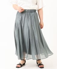 OLHIV19099 eur3(エウルキューブ) 【大きいサイズ/a.v.v×eur3】シアーシャイニースカート ライトグレー(91)