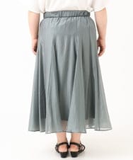 OLHIV19099 eur3(エウルキューブ) 【大きいサイズ/a.v.v×eur3】シアーシャイニースカート ライトグレー(91)