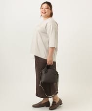 OLHJA01119 eur3(エウルキューブ) 【大きいサイズ】フェイクレザータイトスカート ダークブラウン(87)