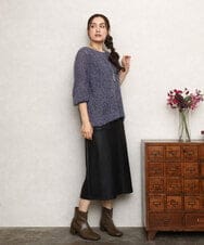 OLHJA01119 eur3(エウルキューブ) 【大きいサイズ】フェイクレザータイトスカート ブラック(94)