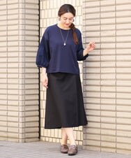 OLHJS02139 eur3(エウルキューブ) 【雑誌掲載】【大きいサイズ】キルトスカート ブラック(94)