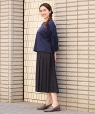OLHJS02139 eur3(エウルキューブ) 【雑誌掲載】【大きいサイズ】キルトスカート ブラック(94)