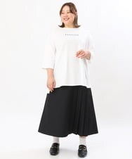 OLHJS02139 eur3(エウルキューブ) 【雑誌掲載】【大きいサイズ】キルトスカート ブラック(94)