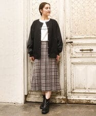 OLHKA02129 eur3(エウルキューブ) 【WEB先行販売】【大きいサイズ】ワイドプリーツスカート グレー(92)