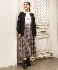 OLHKA02129 eur3(エウルキューブ) 【WEB先行販売】【大きいサイズ】ワイドプリーツスカート グレー(92)