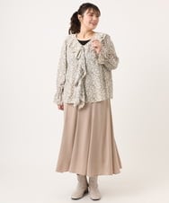 OLHKA03119 eur3(エウルキューブ) 【WEB先行販売】【大きいサイズ】サテンマーメイドスカート ベージュ(82)