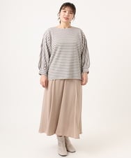 OLHKA03119 eur3(エウルキューブ) 【WEB先行販売】【大きいサイズ】サテンマーメイドスカート ベージュ(82)