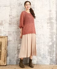OLHKA03119 eur3(エウルキューブ) 【WEB先行販売】【大きいサイズ】サテンマーメイドスカート ベージュ(82)