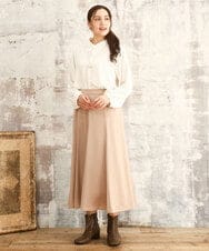 OLHKA03119 eur3(エウルキューブ) 【WEB先行販売】【大きいサイズ】サテンマーメイドスカート ベージュ(82)