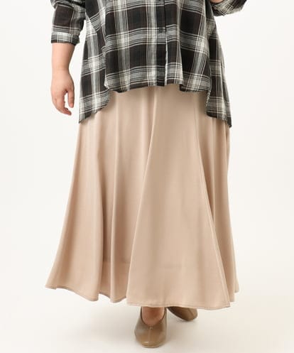 OLHKA03119 eur3 【大きいサイズ】サテンマーメイドスカート